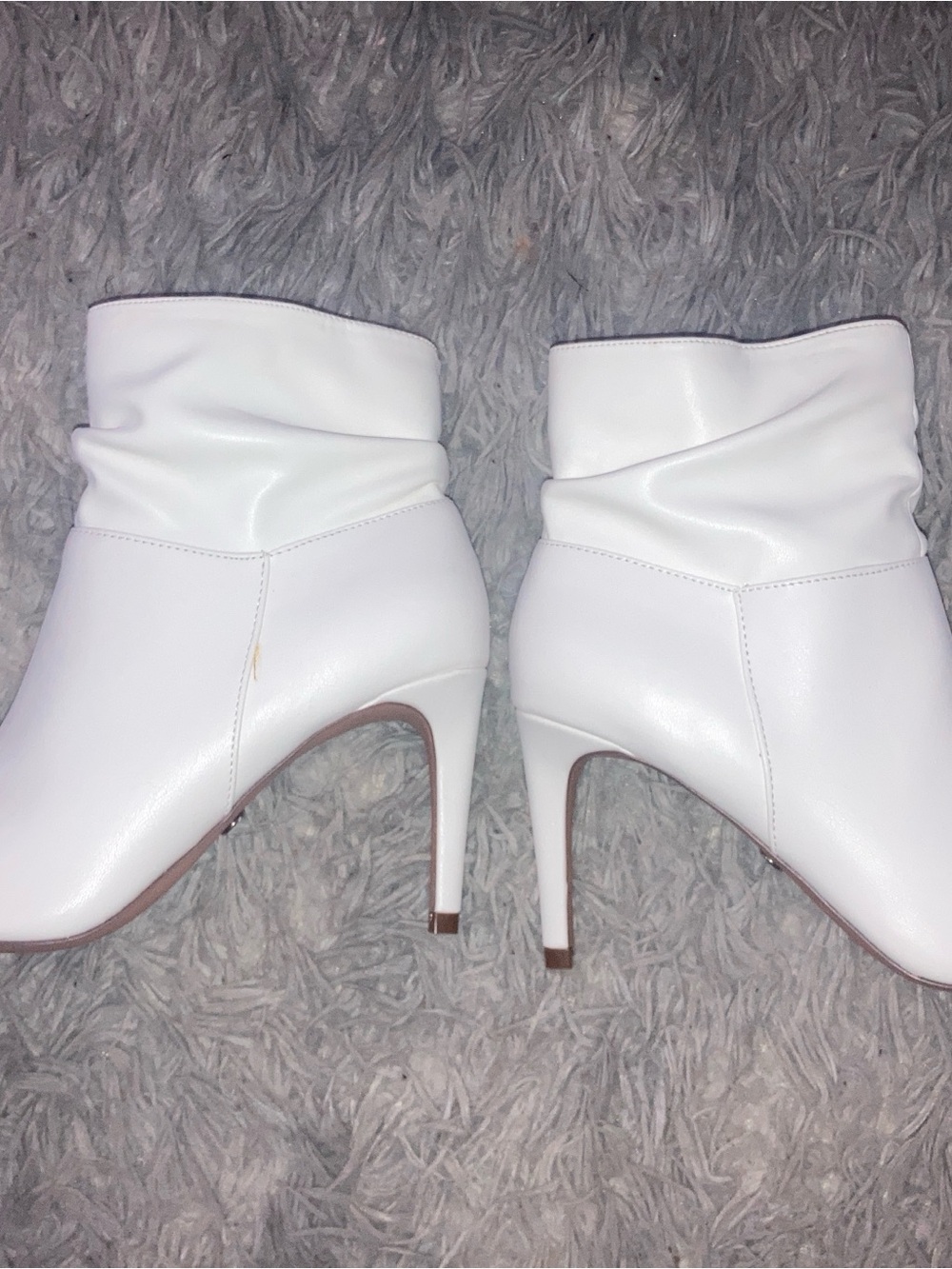 Taylor White Slouch Ankle Booties